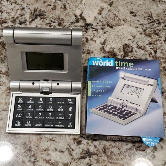 Travel calculator clock world time calendar alarm - Picture 4 of 6